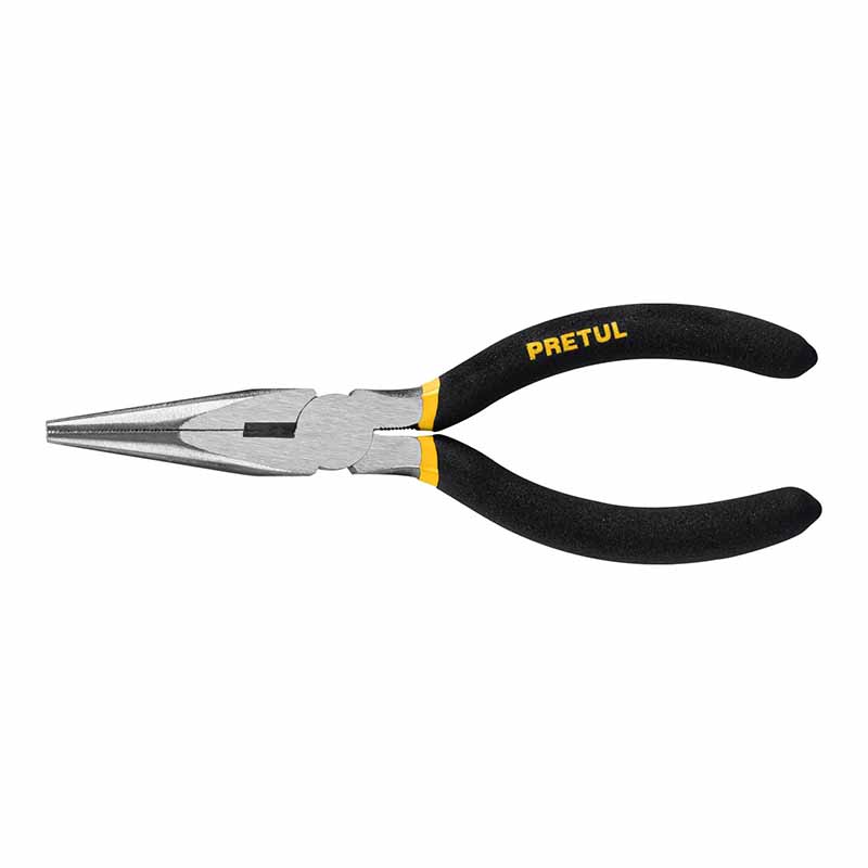 PINZA DE PUNTA Y CORTE 6' MANGO DE VINIL, A GRANEL, PRETUL