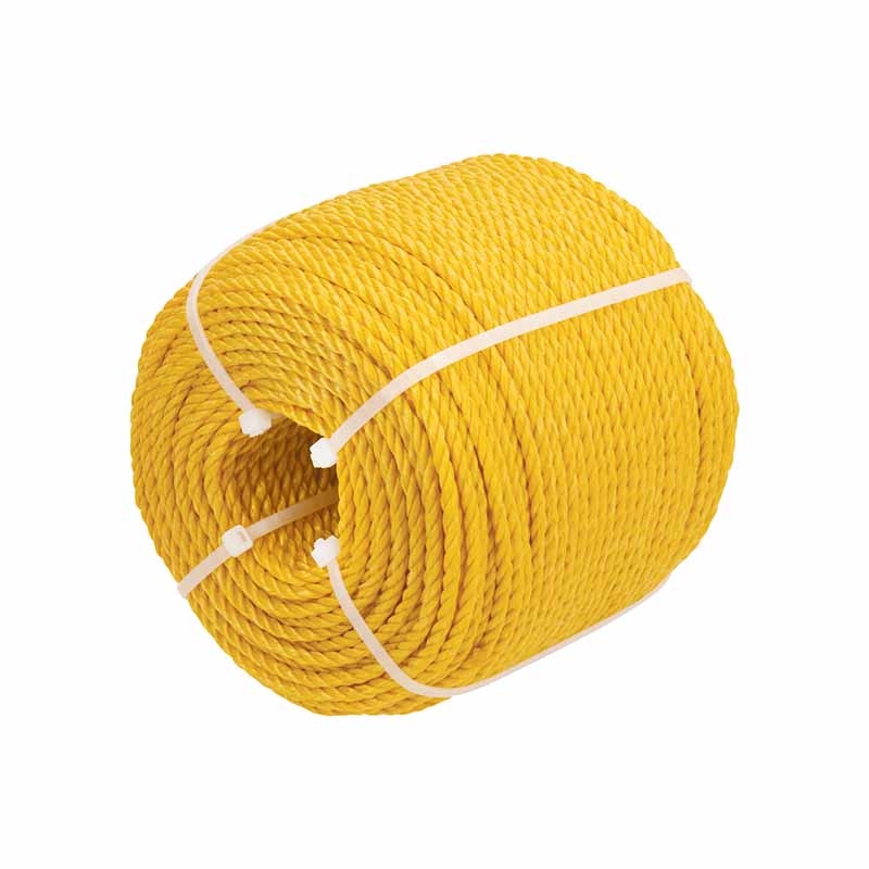 KILO DE CUERDA AMARILLA DE POLIPROPILENO 4 MM, ROLLO 1KG