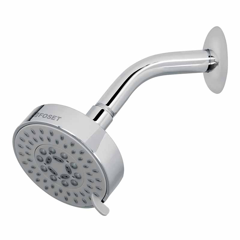 REGADERA 4" 5 FUNC.C/BRAZO R-202 CROMO FOSET       