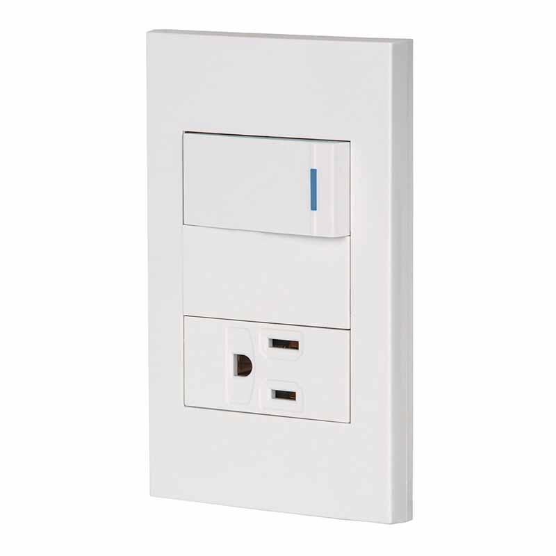 PLACA ESPAÑOLA 1INT 1CONT PA-APCO1-EB 1MOD VOLTECK 