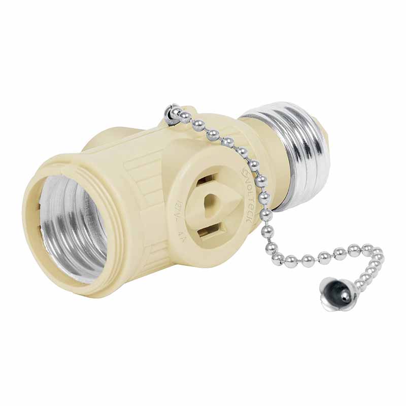PORTALÁMPARA DE BAQUELITA, CON INTERRUPTOR DE CADENA,VOLTECK