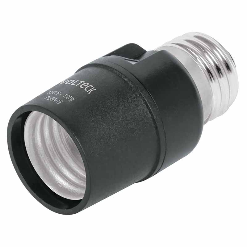PORTALÁMPARA DE PVC, CON SENSOR DE LUZ, VOLTECK