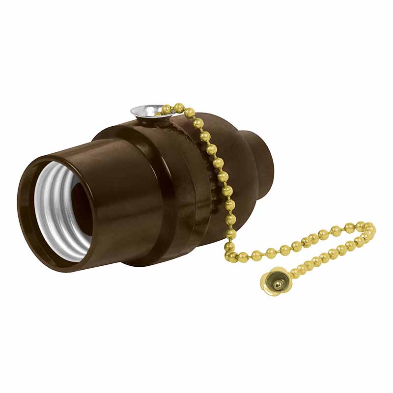 PORTALÁMPARA DE BAQUELITA, CON INTERRUPTOR DE CADENA,VOLTECK