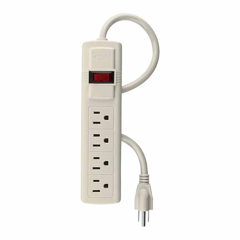 MULTICONTACTO 16 AWG USO RUDO CON 4 ENTRADAS, VOLTECK