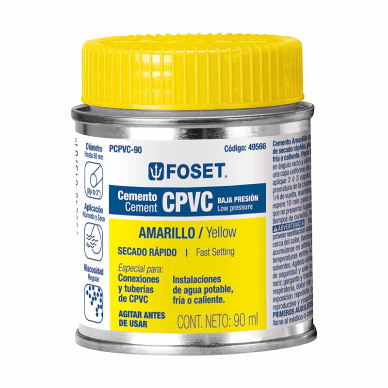 PEGAMENTO P/CPVC BOTE 90ML PCPVC-90 FOSET          