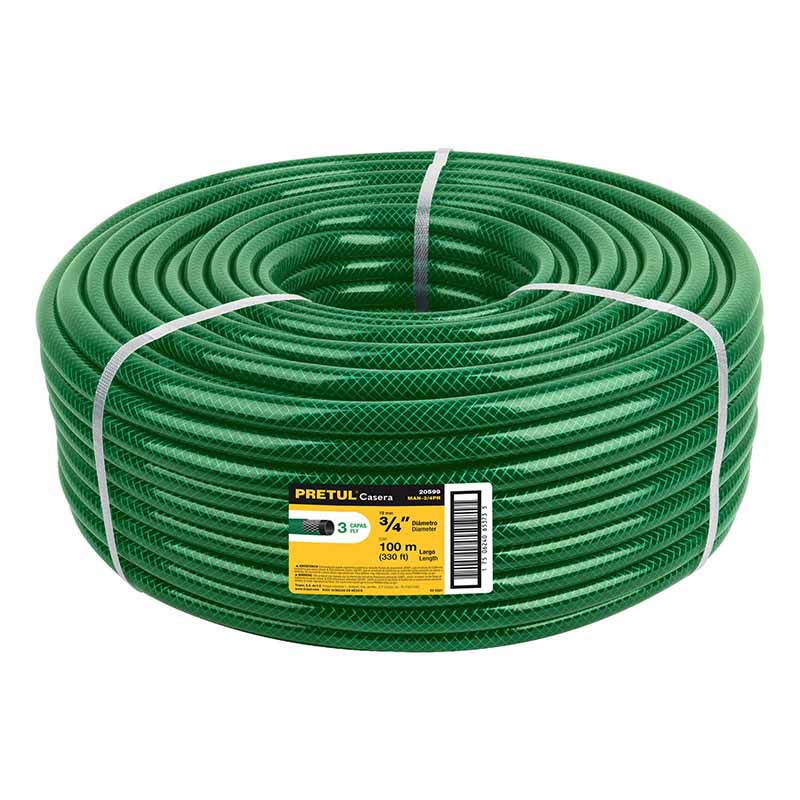 MANGUERA P/JARDIN REF MAN-3/4PR 100MT PRETUL       