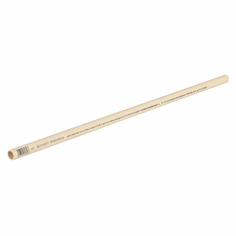 TUBO CPVC HIDROFLOW 1/2" 3MT CPVC-001 FOSET        