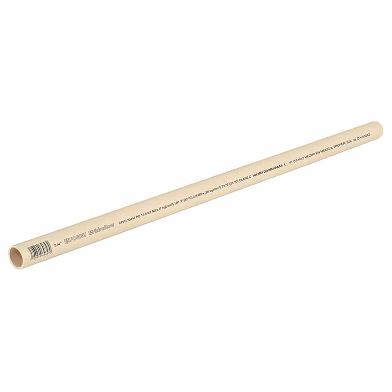 TUBO DE 3/4' DE CPVC HIDRÁULICO RD 13.5 DE 3 M, FOSET