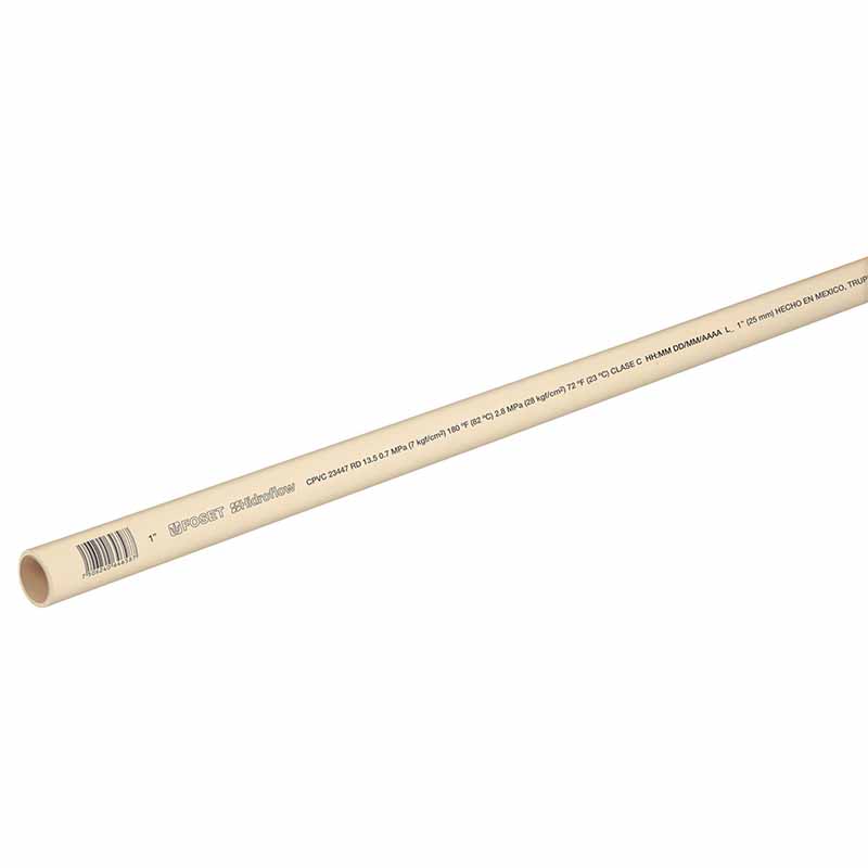 TUBO CPVC HIDROFLOW 1X3MT CPVC-003 FOSET           