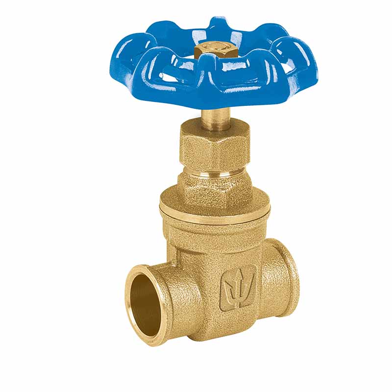 VÁLVULA DE COMPUERTA DE LATÓN SOLDABLE DE 1/2', FOSET