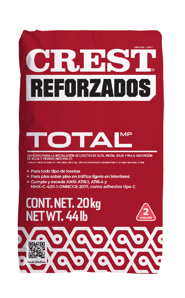 ADHESIVO CREST TOTAL SACO CON 20KGS.               