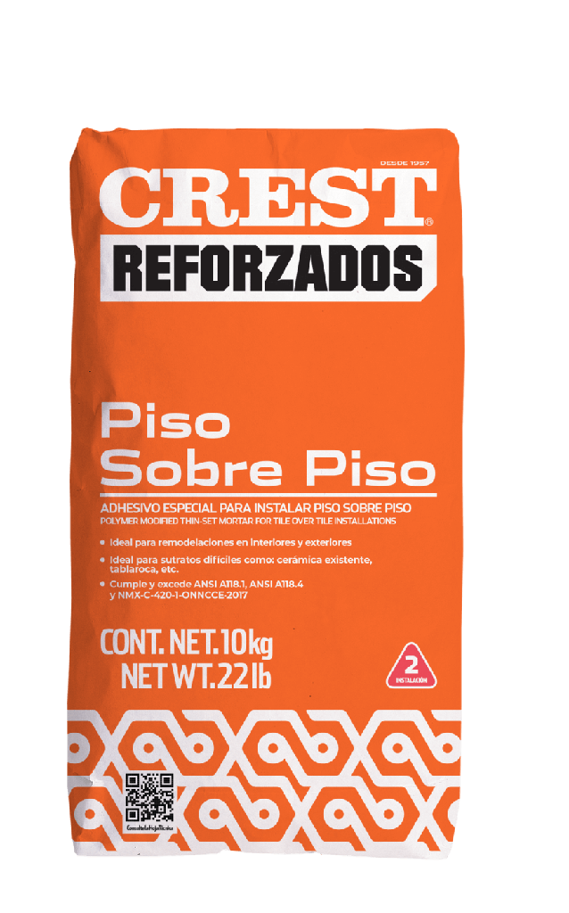 ADHESIVO PISO SOBRE PISO CREST SACO CON 10KGS.