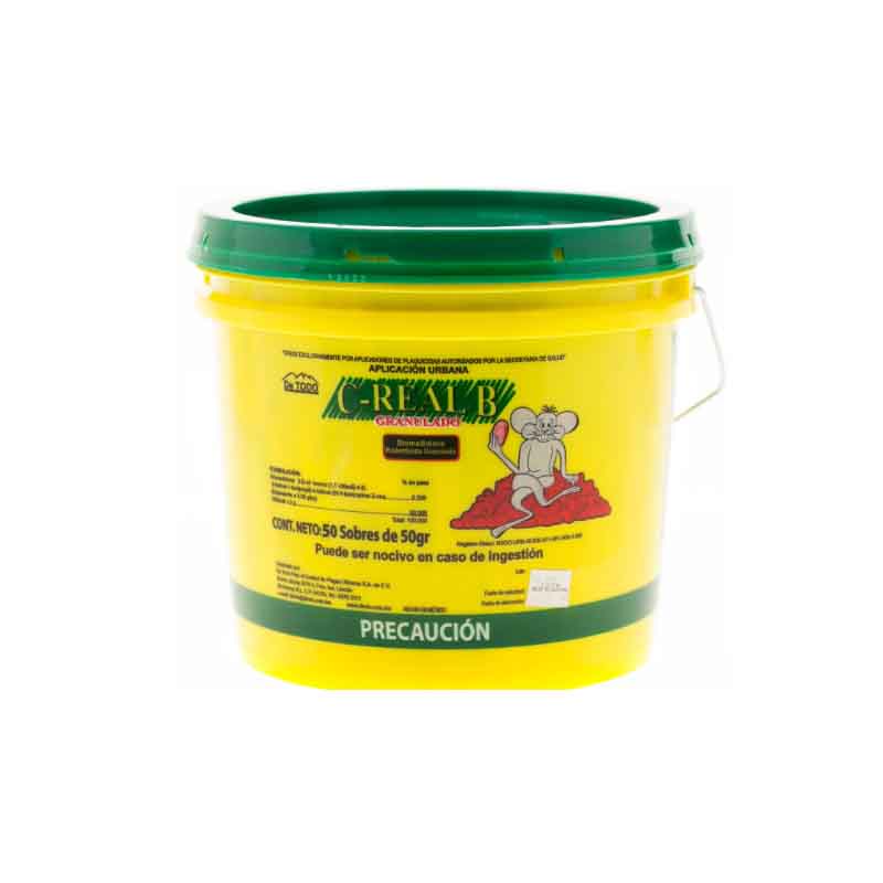 RATICIDA EN PELLETS CUBETA C/50 C-REAL B           