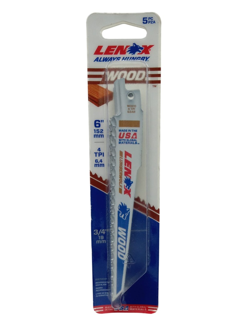 S.SABLE BIM 634R 6" 5 PZAS MADERA 20575 LENOX      