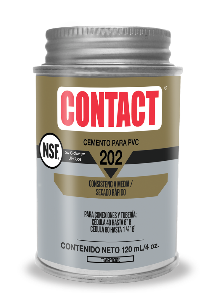 PEGAMENTO PVC CLARO 4OZ 1/8 C/APLICADOR 20201 CONTACT 