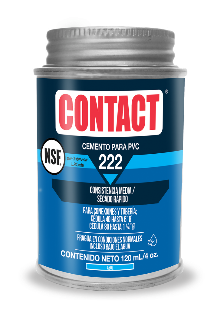 PEGAMENTO PVC AZUL 4OZ 1/8 C/APLICA22201 CONTACT