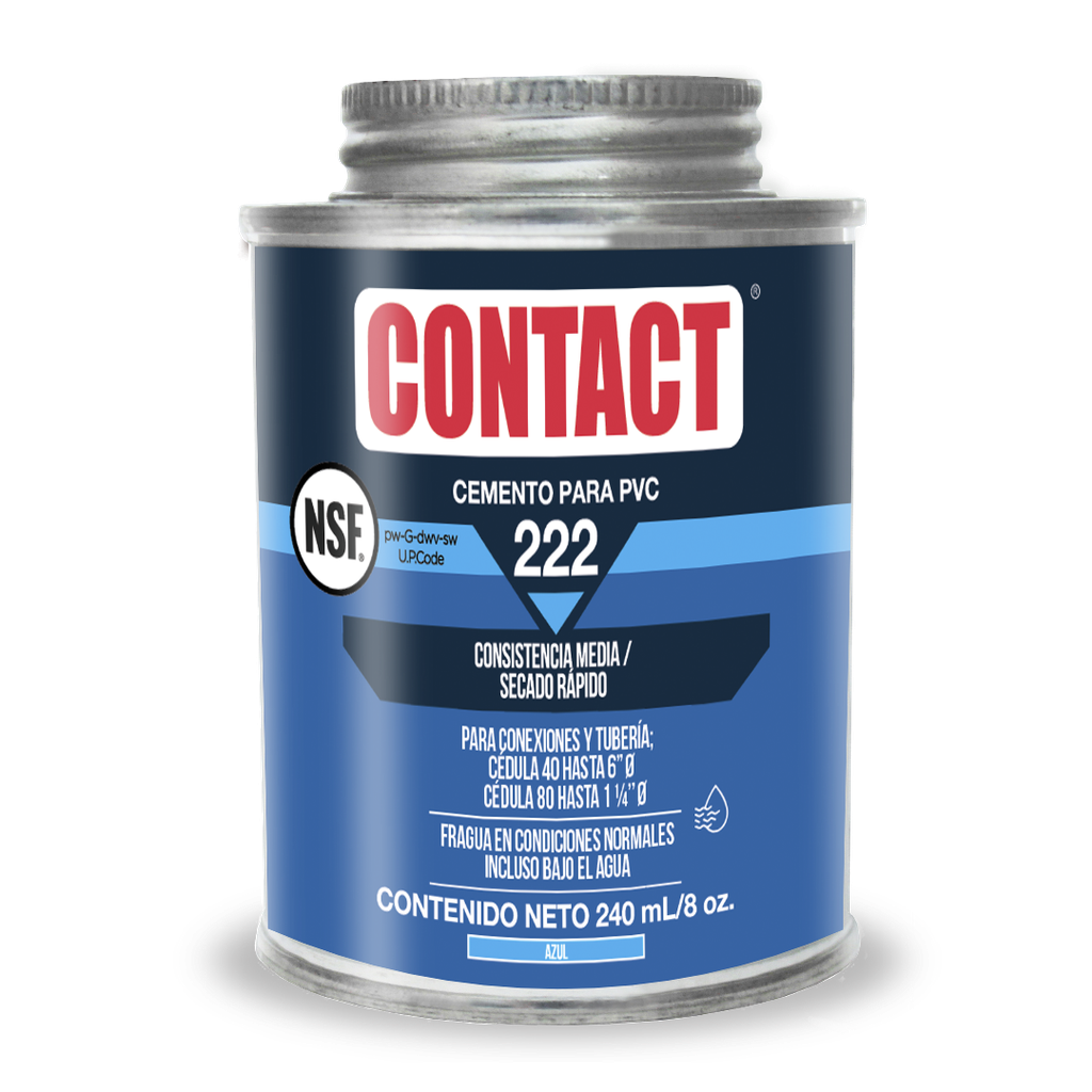 PEGAMENTO PVC AZUL 8OZ 1/4 C/APLICADOR 22202 CONTACT 
