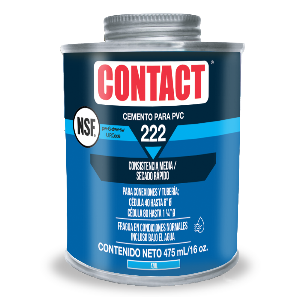 PEGAMENTO PVC AZUL 16OZ 1/2 C/APLICADOR 22203 CONTACT 