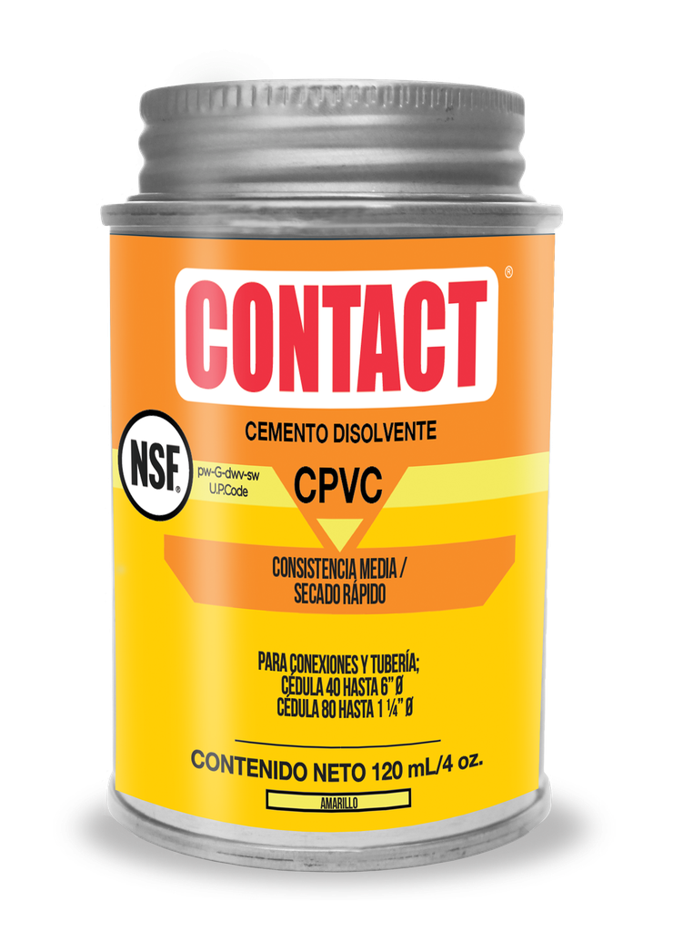 PEGAMENTO CPVC 4OZ 1/8 C/APLICADOR 22701 CONTACT 