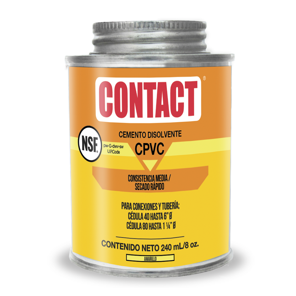 PEGAMENTO CPVC  8OZ 1/4 C/APLICADOR 22702 CONTACT 