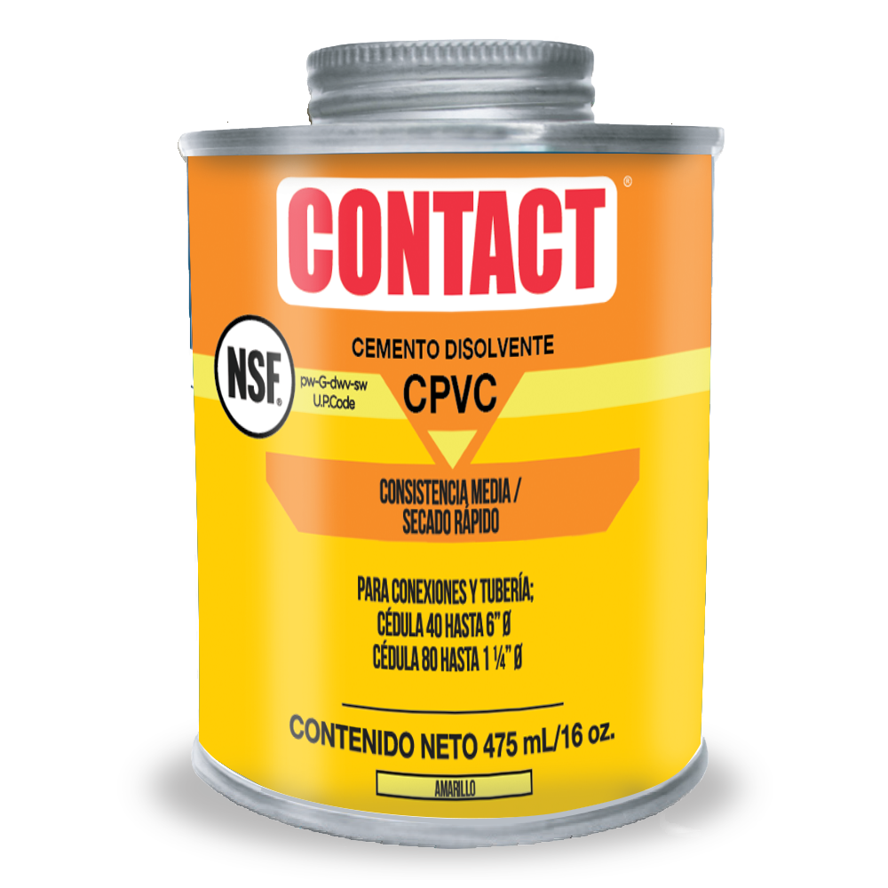 PEGAMENTO CPVC  16OZ 1/2 C/APLICADOR 22703 CONTACT 