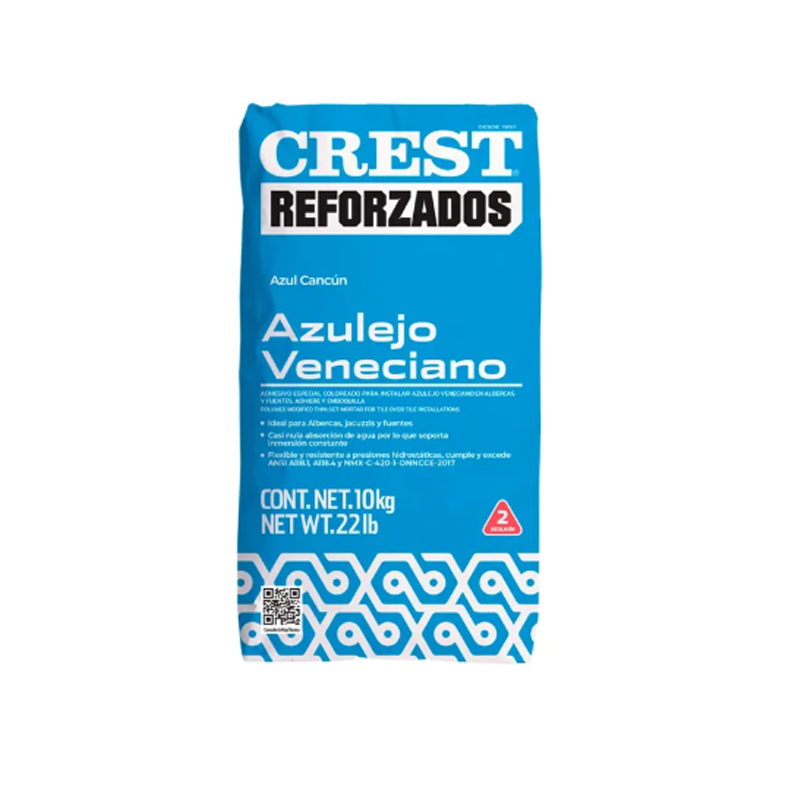 CREST AZULEJO VENECIANO AZUL CANCUN 10KG CREST
