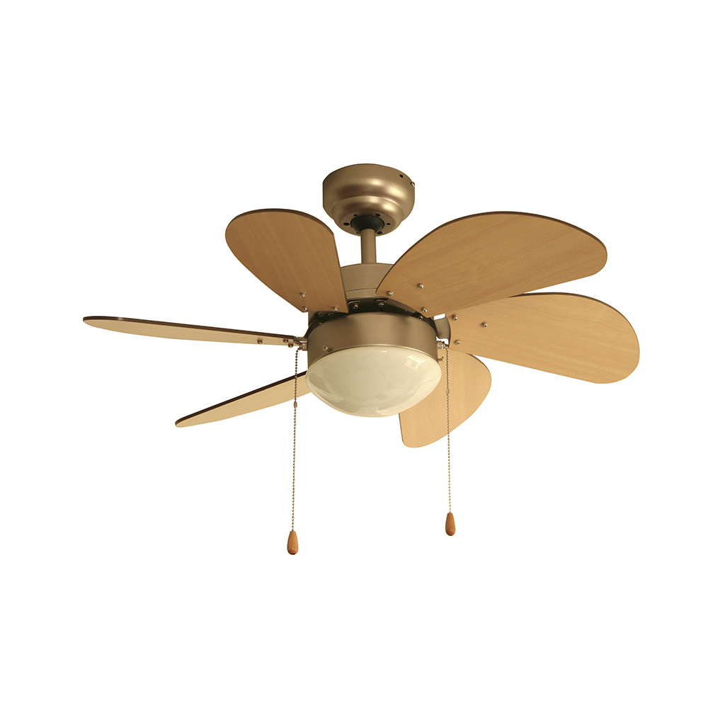 VENT.TECHO LUZERNA NIQUEL SAT  30"/ 6 ASPAS 7661 VEKER