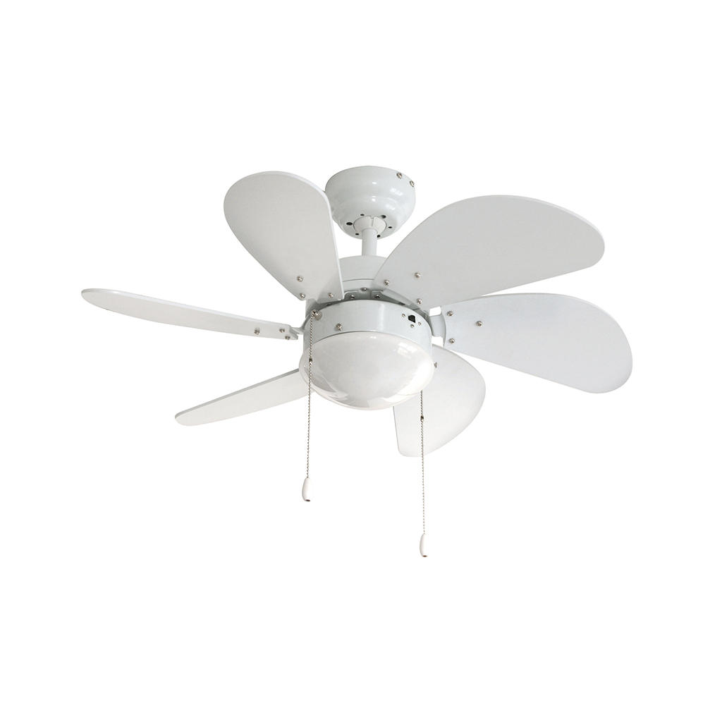 VENT.TECHO  LUZERNA BLANCO 30"/6ASPAS 7662 VEKER