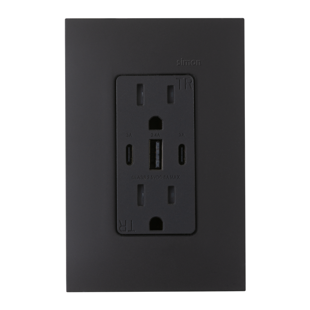 CONTACTO Y USB 25455-068 NEGRO S25 SIMON          