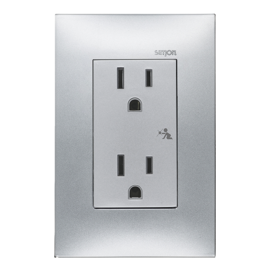 PLACA 3SAL/1TOMDUPLEX ALUM 2500424-633 S25 SIMON   