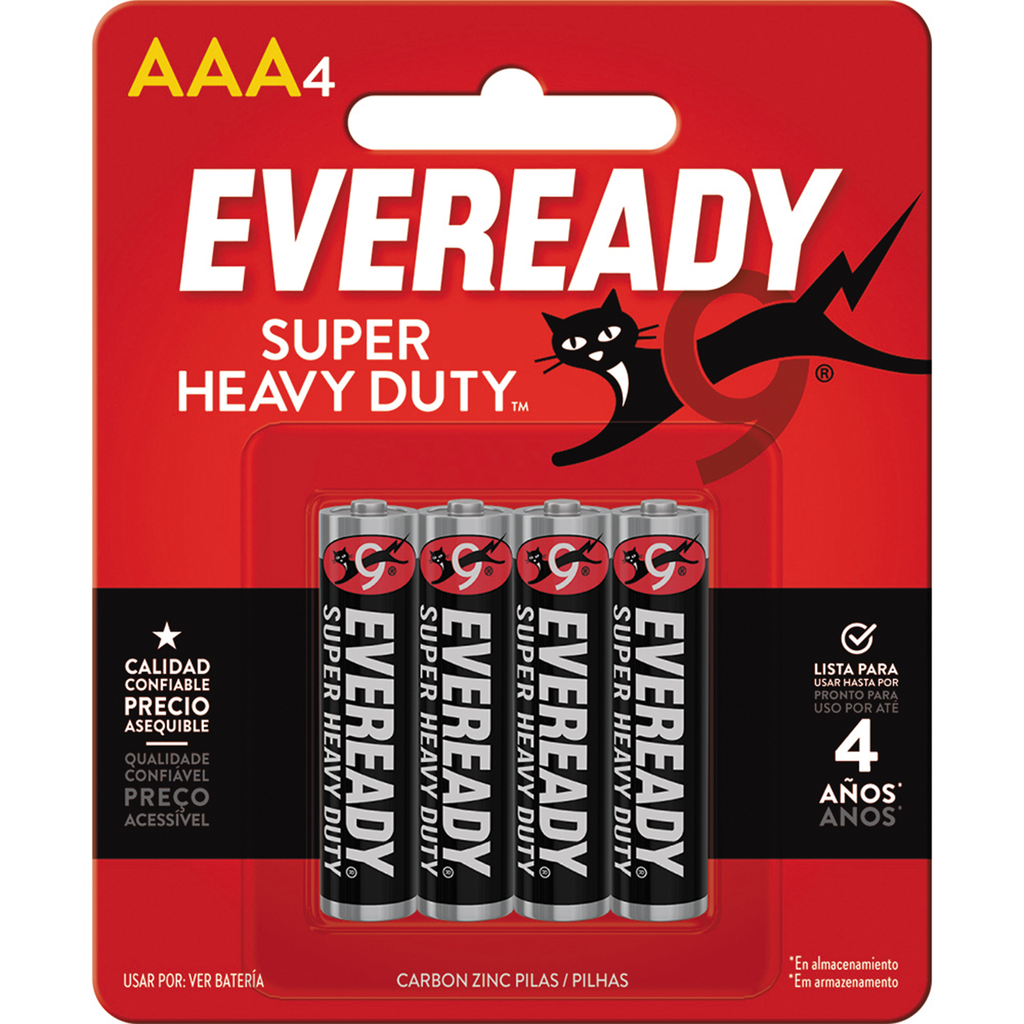 PILA EVEREADY "AAA" BLISTER 1215-4E C/4 PZAS 