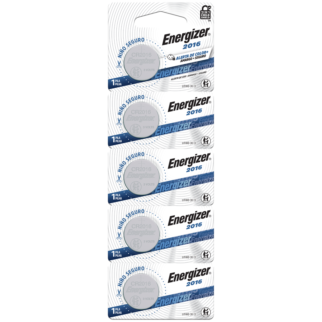 PILA ENERGIZER 2016 LITIO 3V TIRA C/5 PIEZAS 2016BP5