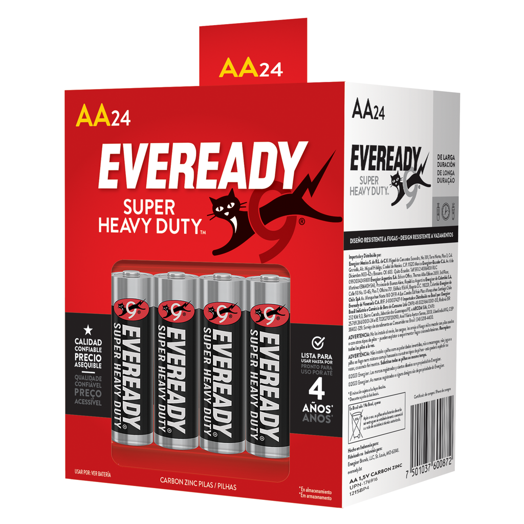 PILA EVEREADY "AA" PAQ C/6 BLISTER DE 4/PZAS 1215-M6   