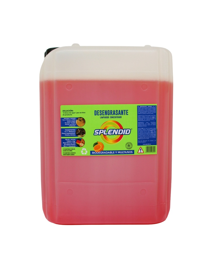 DESENGRASANTE B/AGUA PORRON 20LT SP010 SPLENDID