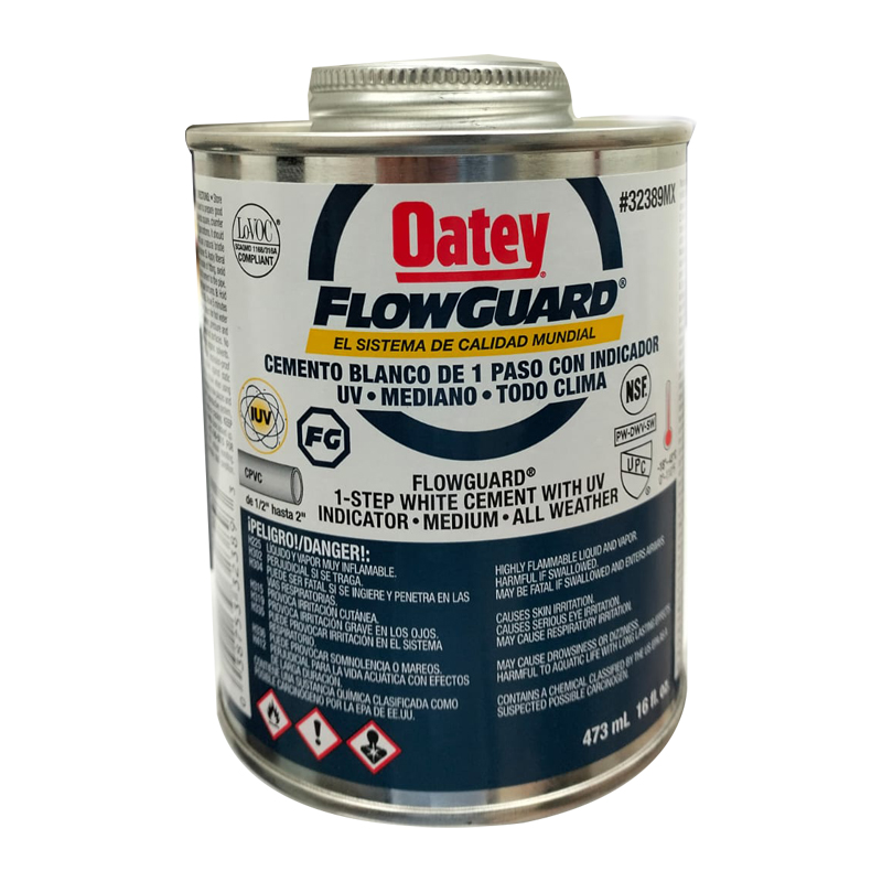 PEGAMENTO CPVC BCO 1/2L.OATEY FLOWGUARD 32389MX