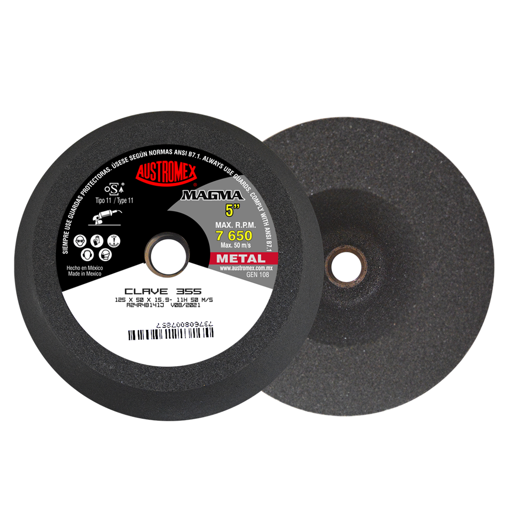 COPA P/DESBASTE METAL 5" X 2 X 5/8 355 AUSTROMEX   