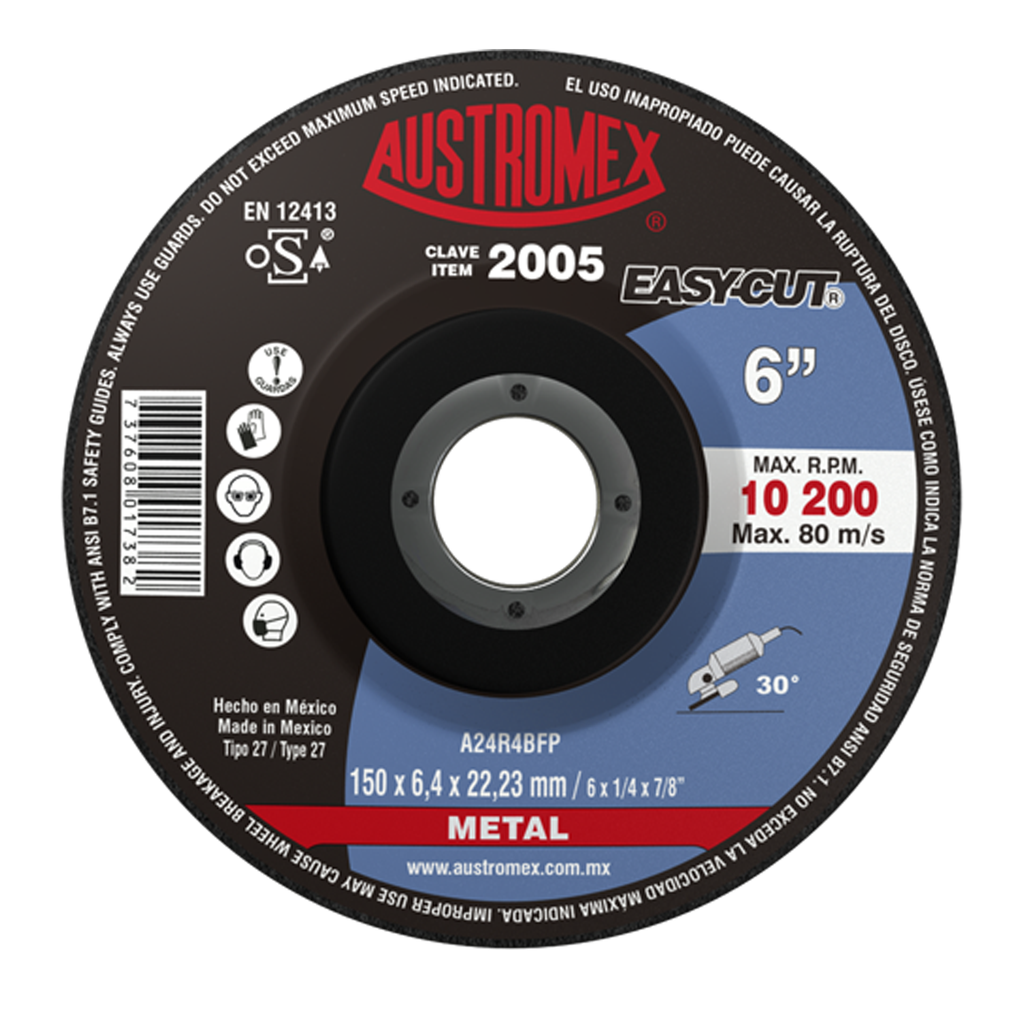 DISCO P/DESBASTE 6"X1/4X7/8  2005 EASYCUT AUSTROMEX