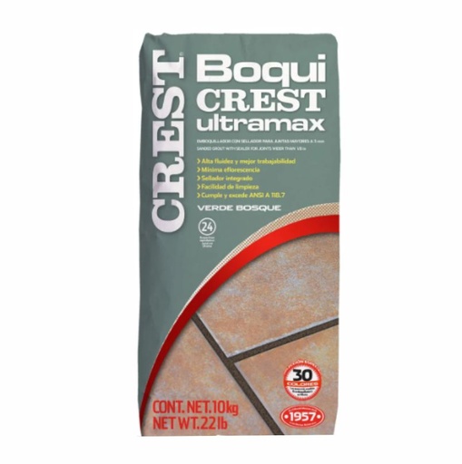 [62270] BOQUICREST ULTRAMAX VERDE BOSQUE CJA. 10KG CREST   