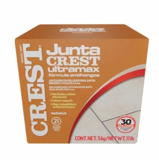 [62255] JUNTACREST ULTRAMAX NARANJA CJA. 5KG CREST