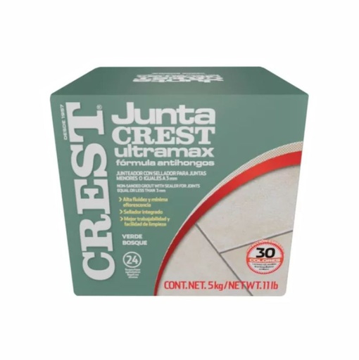 [62253] JUNTACREST ULTRAMAX VERDE BOSQUE CJA. 5KG CREST    