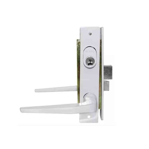 [77244] CERRADURA PARA ALUMINIO MANIJAS ZAMAC BLANCO 2002 DEXTER