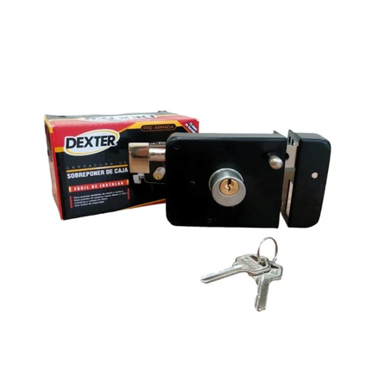 [77212] CERRADURA SOBREPONER IZQUIERDA NEGRA 6973 DEXTER