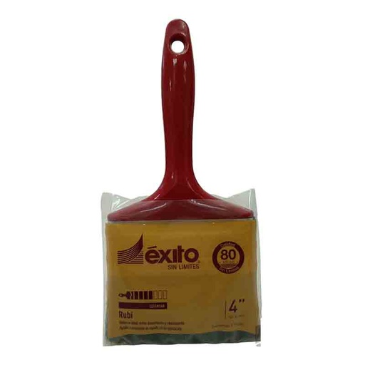 [03263] BROCHA RUBI ROJA Y BLANCO 4" EXITO